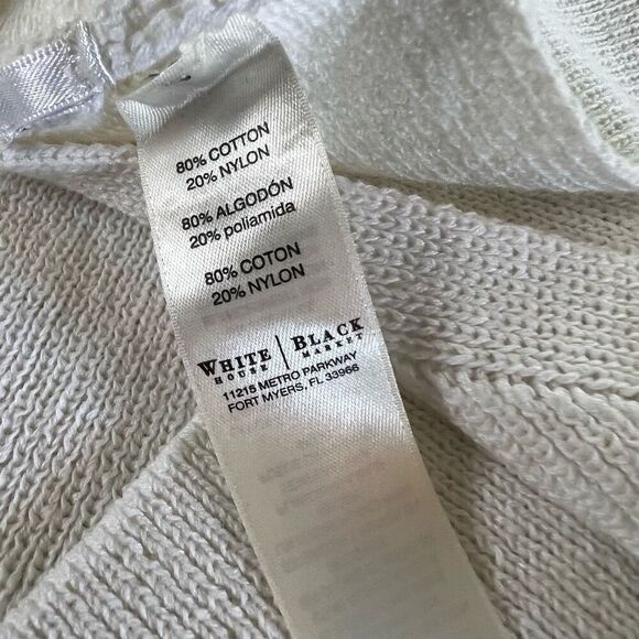 New White Black House Market WHBM Top White Knit Tank Tie Side NWT Size S - Picture 2 of 6